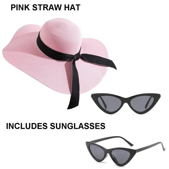 NWT Light Pink Swimsuit Hat Strappy High Heel Shoes Halloween Barbie Cos… - Picture 10 of 16